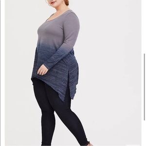 Torrid sharkbite ombre knit top